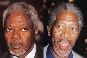 Kofi Annan e Morgan Freeman