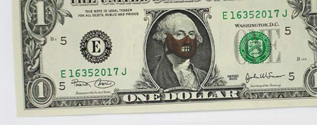 Brincando com notas de 1 dólar